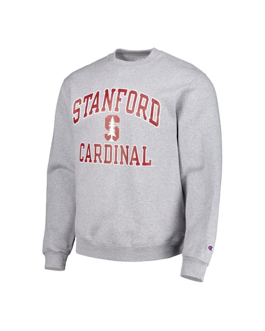 Men's Champion Heather Gray Stanford Cardinal High Motor T-Shirt