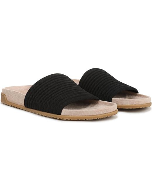 Vionic Black Evie Knit Slide Sandals