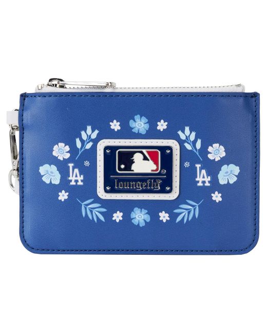 Loungefly Blue Los Angeles Dodgers Floral Wrist Clutch