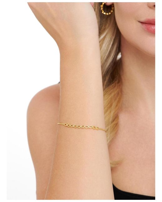 DEVATA Metallic Infinity Chain Bracelet