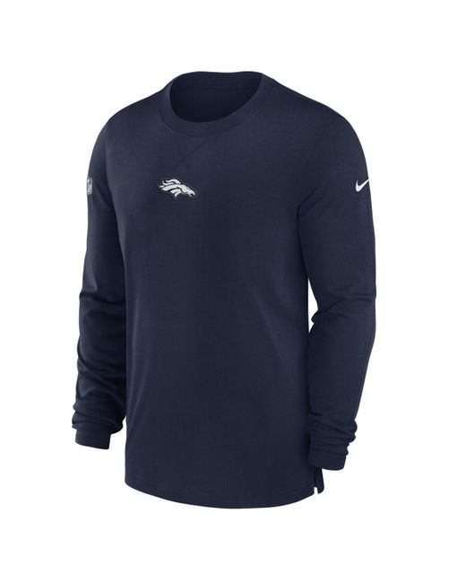 Nike Blue New England Patriots 2023 Sideline Performance Long Sleeve T-shirt for men