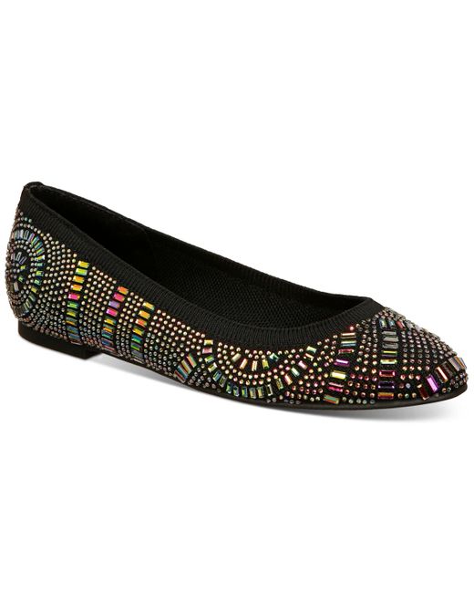 Thalia Sodi Black Karli Embellished Slip-on Flats