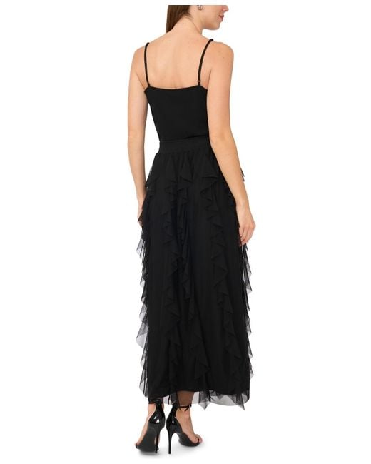 Msk Black Corkscrew Skirt