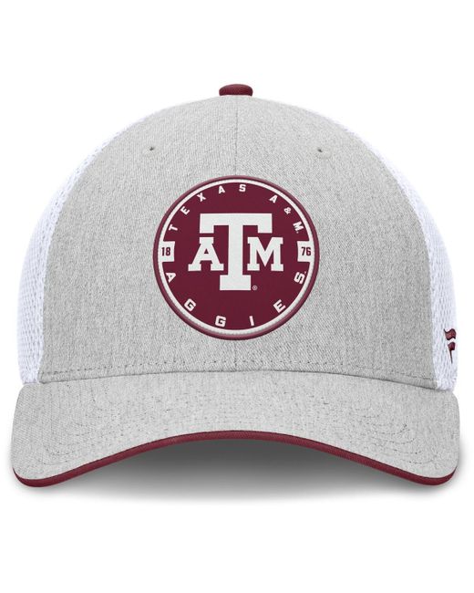 Fanatics Heather Gray/white Texas A M aggies trigger Flex Hat for men