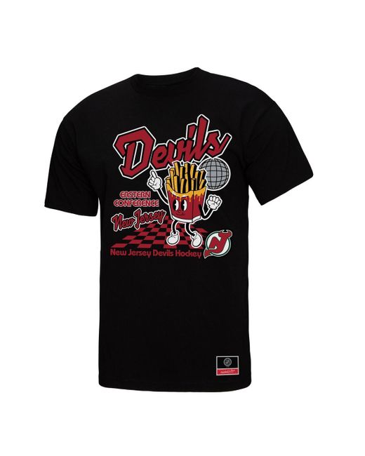 Mitchell & Ness Black New Jersey Devils Local Food T-shirt for men