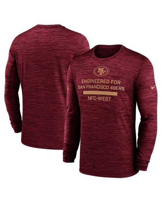 Nike Red Tampa Bay Buccaneers Sideline Velocity Performance Long Sleeve T-shirt for men