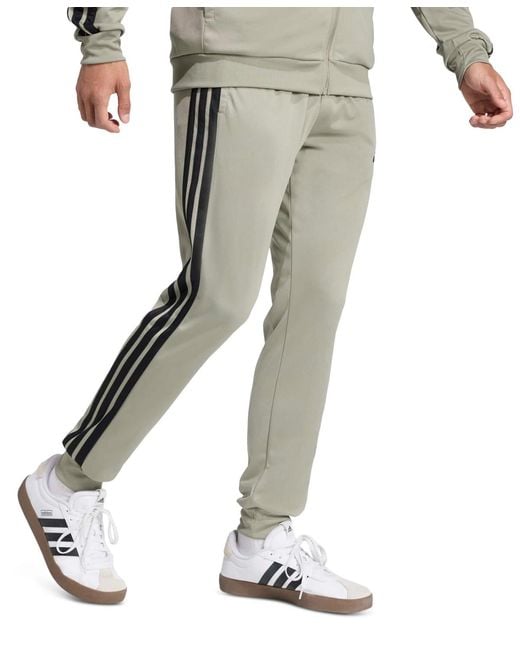 Adidas Gray 3-stripes Tricot Tapered Sportswear Track Pants for men