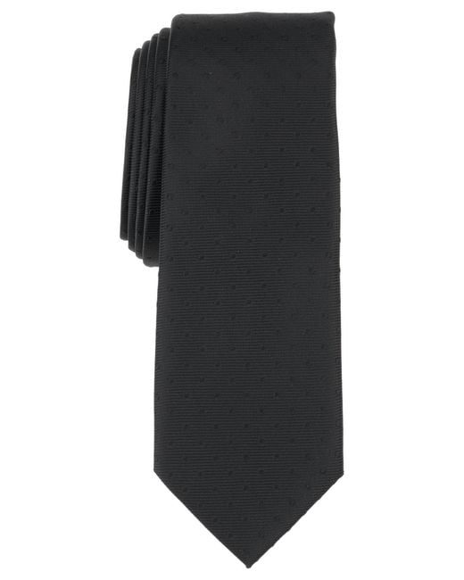 BarIII Black Grove Solid Pattern Tie for men