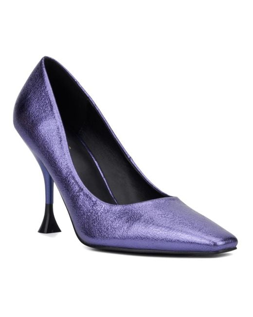 TORGEIS Blue Kamana Flared Heel