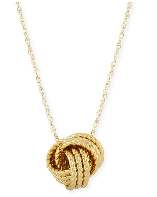 Macy's Metallic Rope Love Knot Necklace