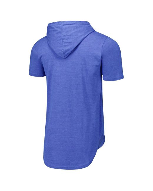 Majestic Blue Threads New York Mets Tri-blend Hoodie T-shirt for men