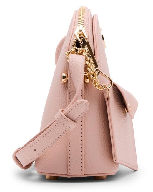 Anne Klein Pink Dome Zip Top Detachable Card Case Crossbody Bag