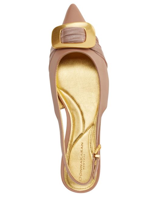Donna Karan Metallic Perilynn Slingback Flats