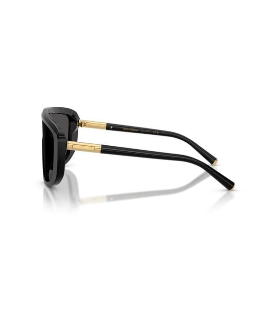 Dolce & Gabbana Black Rectangle Sunglasses for men