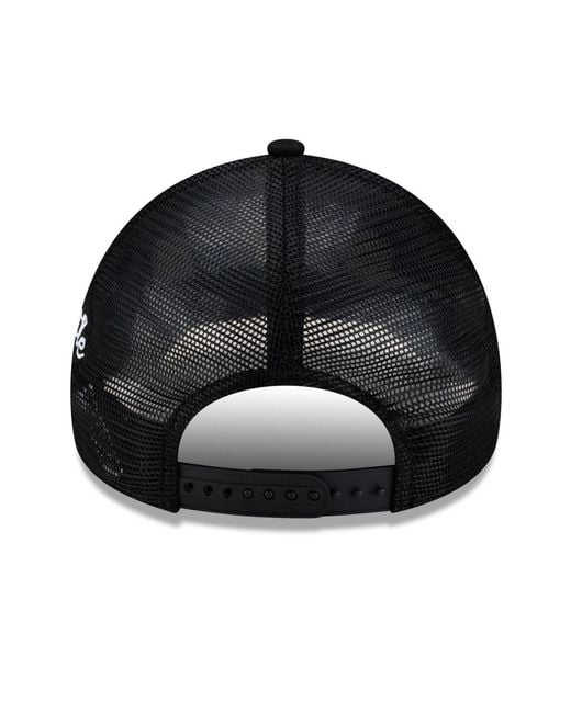 KTZ Black Seattle Mariners Side Script 9forty A-frame Trucker Adjustable Hat for men