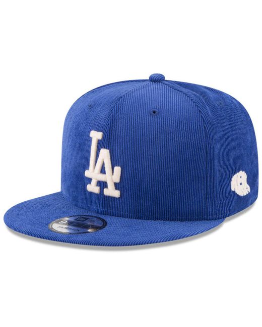 KTZ Blue Los Angeles Dodgers All Cooperstown Corduroy 9fifty Snapback Cap for men