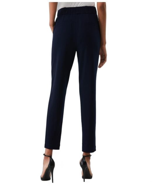 Rafaella Blue Petite Easy Pull On Pants