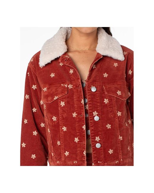 Roxy Red Long Sleeve Big Smoke Jacket