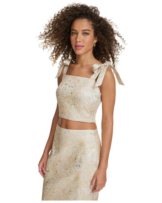 Kensie Natural Two-piece Jacquard Dress