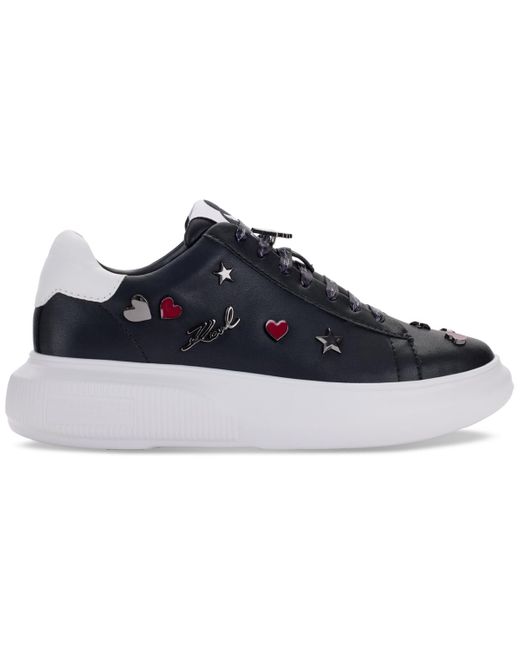 Karl Lagerfeld Blue Kenna Lace-up Low-top Embellished Sneakers