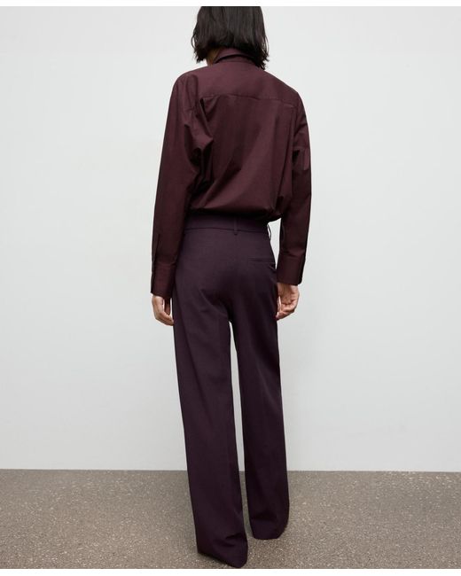 Mango Purple Side Striped Trousers