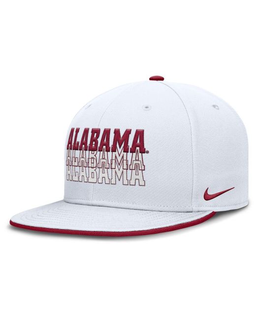 Nike White Alabama Crimson Tide True Primetime Performance Fitted Hat for men