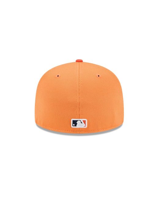 KTZ Orange Houston Astros 2025 Spring Training 59fifty Fitted Hat for men