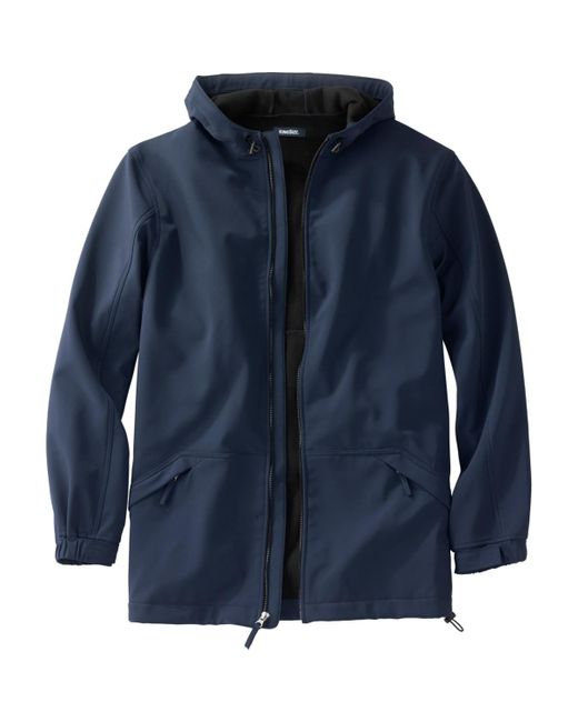 Kingsize Blue Big & Tall Fleece-lined Slicker Rain Coat for men