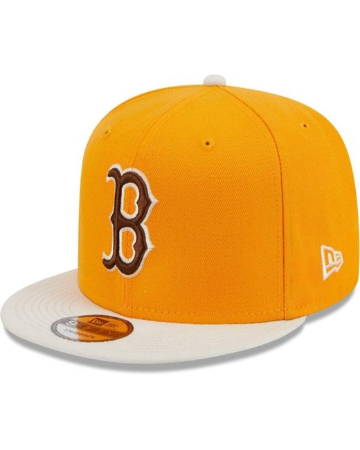 KTZ Orange Boston Red Sox Tiramisu 9fifty Snapback Hat for men