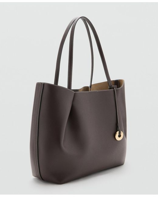 Mango Brown Large Shopper Bag