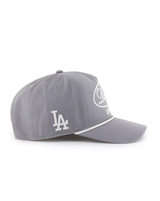 '47 Gray Los Angeles Dodgers Foundational Hitch Adjustable Hat for men