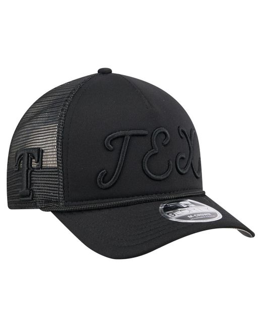 KTZ Gray Texas Rangers City Initial 9forty A-frame M-crown Adjustable Trucker Hat for men