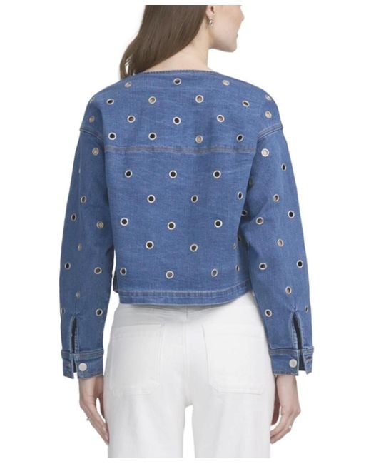 Elle Collection Blue Grommet Jacket