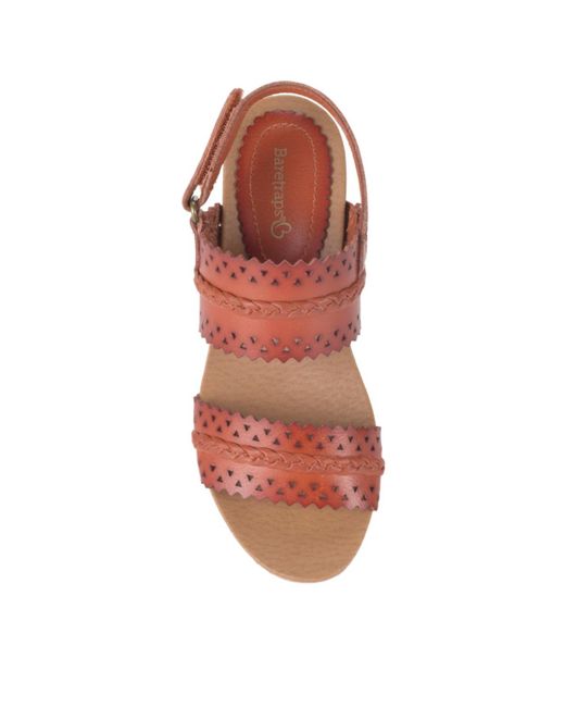 BareTraps Brown Rene Platform Wedge Sandals