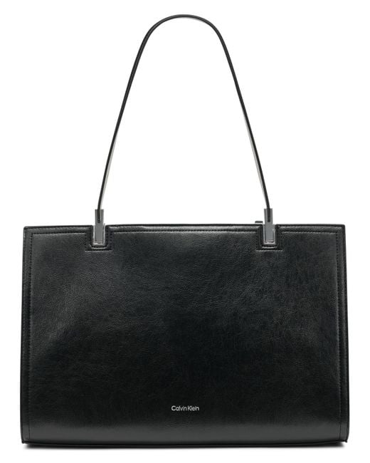 Calvin Klein Black Verne Mixed Material Tote