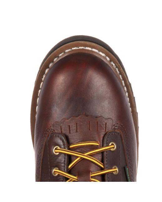 Georgia Boot Brown Waterproof Lace-to-toe Work Boot for men