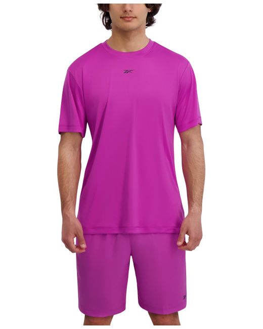 Reebok Purple Tech Regular-fit Logo T-shirt for men