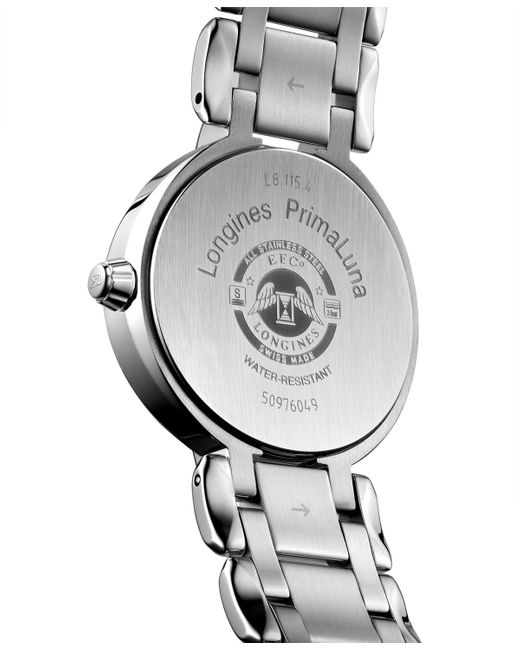 Longines Blue Swiss Primaluna Moon Phase Stainless Steel Bracelet Watch 31mm