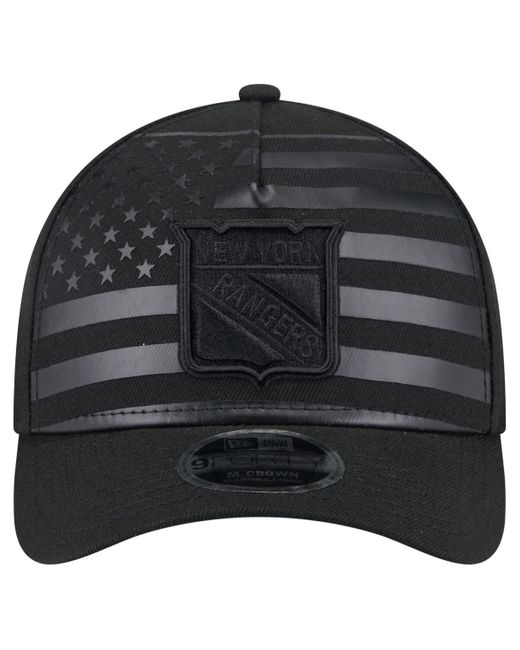 KTZ Gray New York Rangers Game Day Stealth Flag 9forty A-frame Adjustable Hat for men