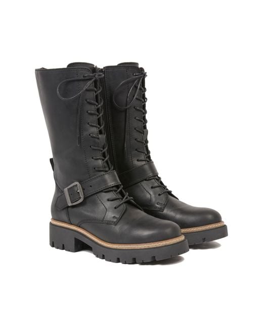 Celtic & Co. Black Strap Detail Mid Calf Boot