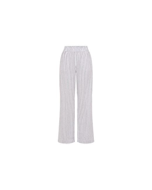 Olsen White Stripe Pull-on Pant