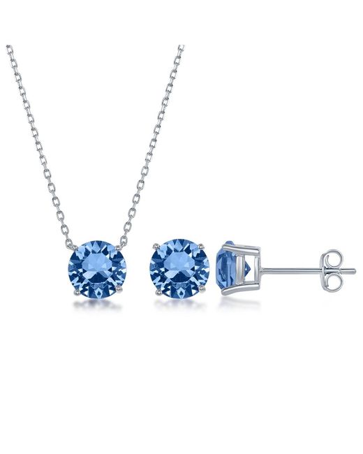 Simona Blue Sterling Silver
