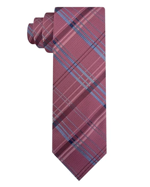 Steve Harvey Purple Van Heusen Plaid Tie for men
