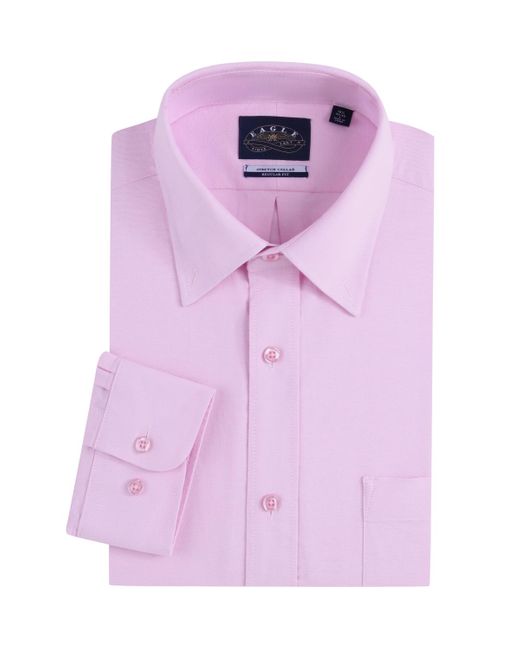 Eagle Purple Stretch Neck Pinpoint Oxford Shirt for men