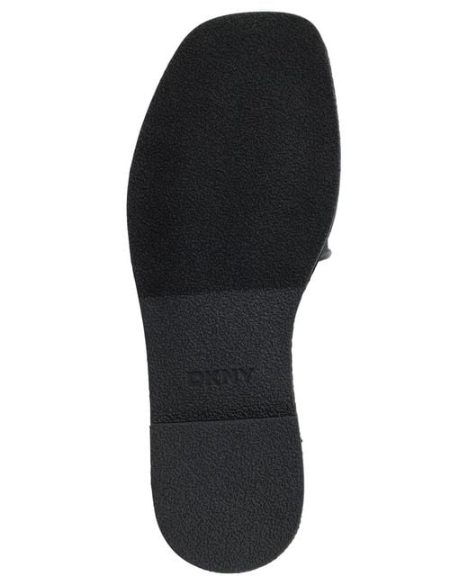 DKNY Black Badin Slide Flat Sandals