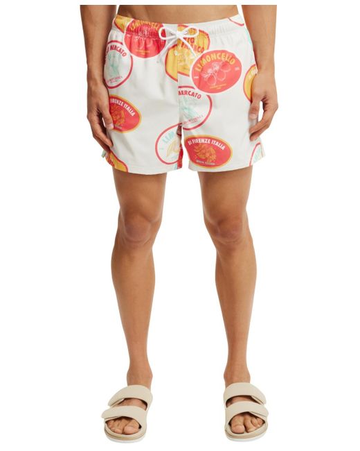 Cotton On Red Stretch Swim Short for men