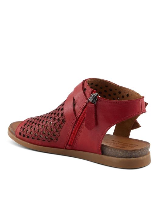 Spring Step Red Covington Gladiator Flat