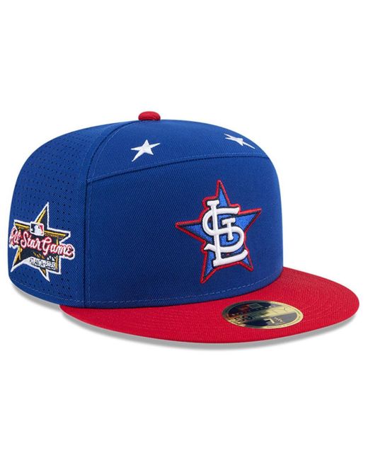 KTZ Blue/red St. Louis Cardinals 2025 Mlb All-star Game Workout Side Patch 59fifty Fitted Hat for men
