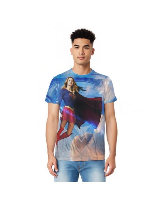 Supergirl Blue Up In The Sky (front/back Print for men