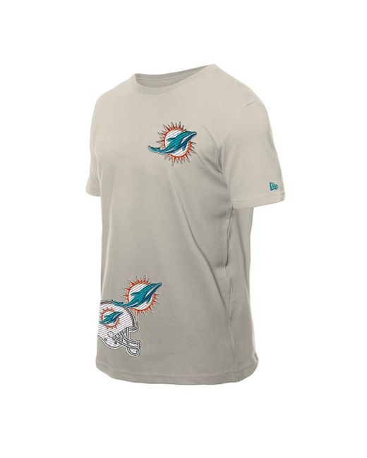 KTZ Gray Miami Dolphins Multi Patch T-shirt for men